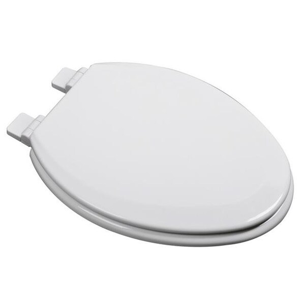 Plumbing Technologies Plumbing Technologies 1F1E7-00 Slow Close Premium Elongated Molded Wood Toilet Seat; White 1F1E7-00 - main